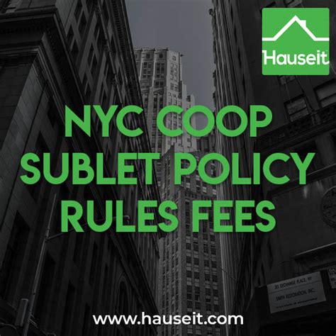 sublet fees condos nyc.
